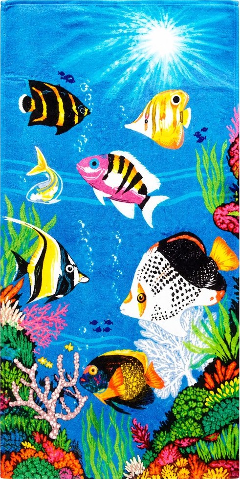 全棉割绒印花沙滩巾 75×150cm
